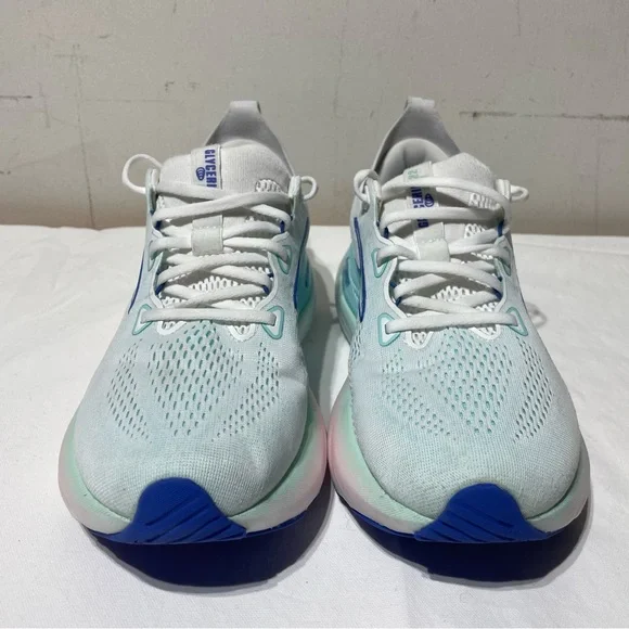 Brooks Women's Glycerin GTS 22 Running Shoe 10.5 White Limpet Shell Amparo Blue - Picture 2 of 16